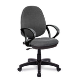 Nautilus Designs Java 100 Medium Back Single Lever Fabric Operator Office Chair With Fixed Arms Grey - BCF/I300/GY/A DD